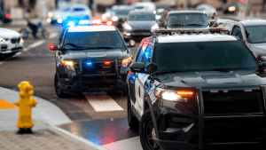 What happens if caught without CDL during traffic stop with police vehicles