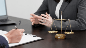 Attorney explaining what happens when you get a DUI under state laws during legal consultation